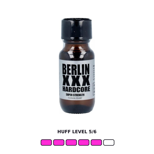Berlin XXX Hardcore – 25 ml clean front view — HUFF LEVEL 5/6