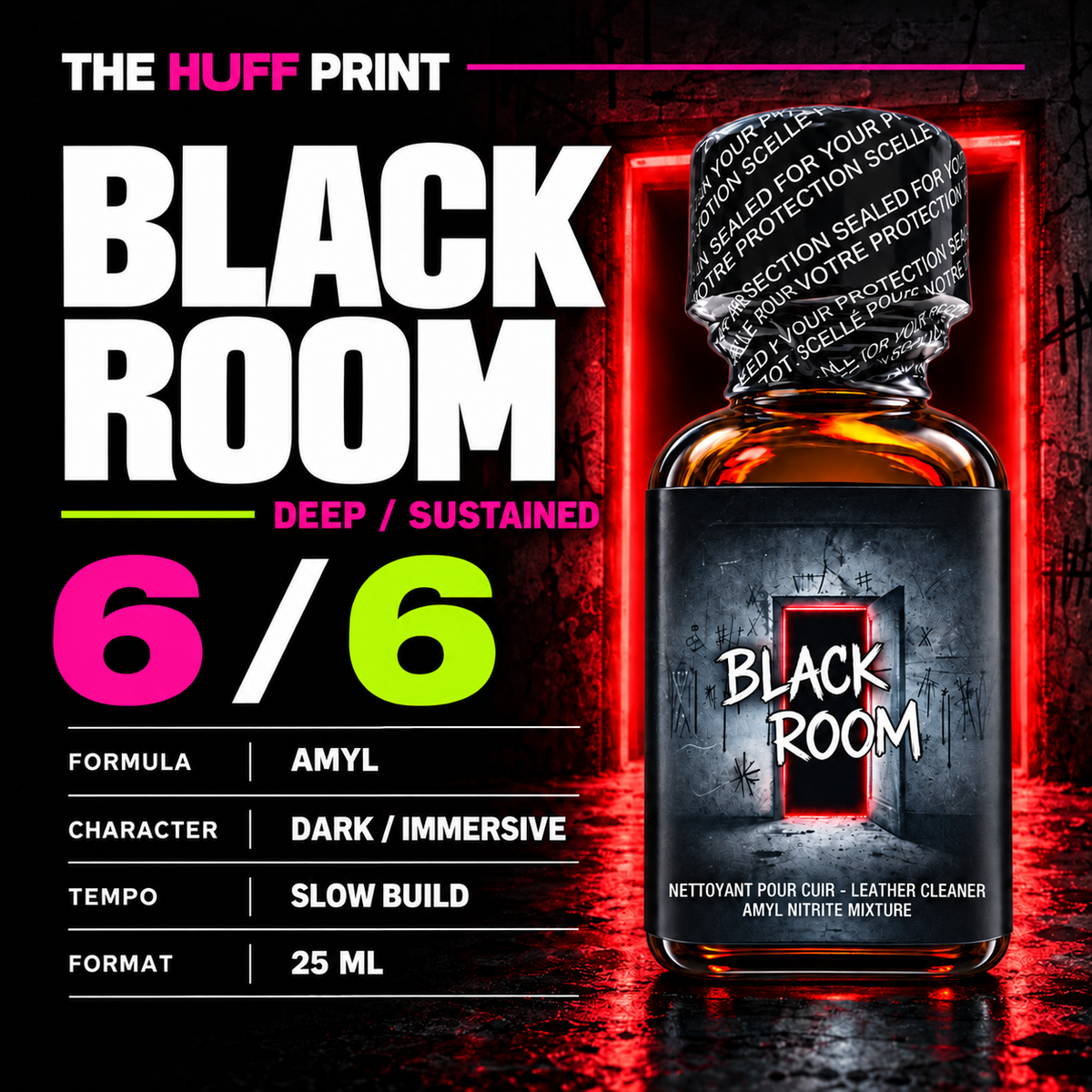 Black Room 25 ml Huff Print — amyl, Huff Level 6 of 6