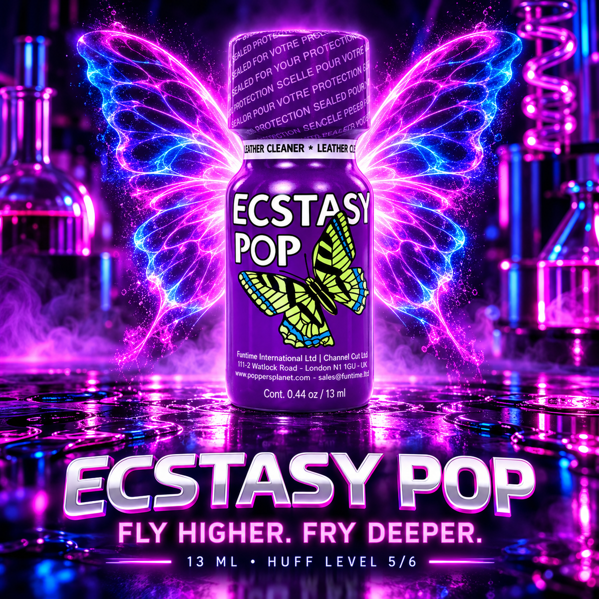 Ecstasy Pop 13 ml Fly Higher Fry Deeper HuffSluts hero image