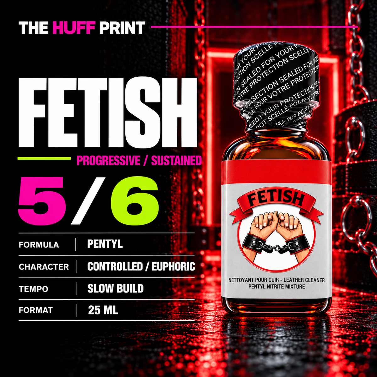 Fetish 25 ml HuffPrint — pentyl, progressive and sustained, Huff Level 5 of 6