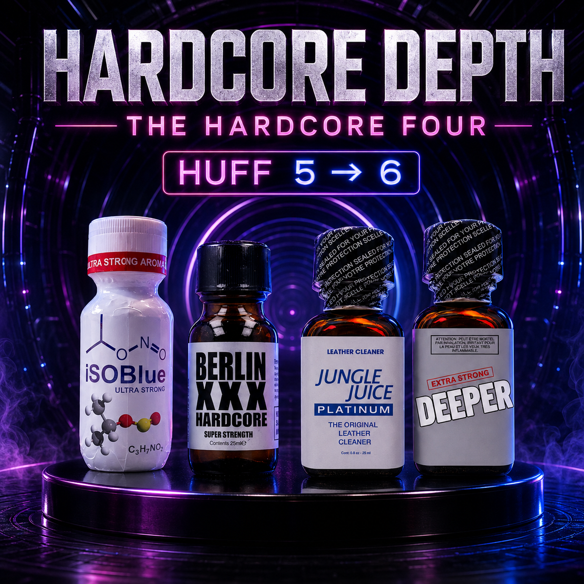 Hardcore Depth – iSOBlue, Berlin XXX, Jungle Juice Platinum and Deeper four-bottle bundle