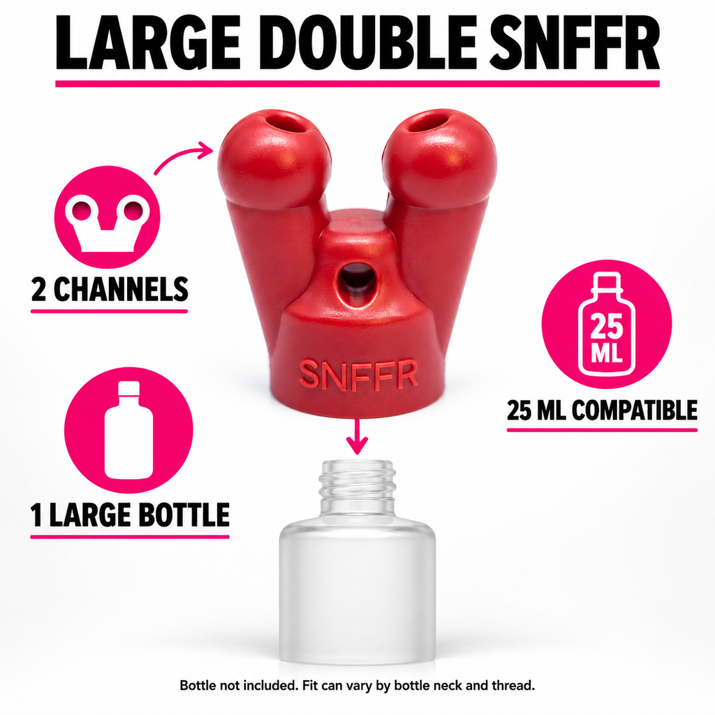 Large Double SNFFR red 25 ml compatibility guide