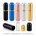 Pocket Huff aluminium and glass inhaler in Black, Blue, Rose Gold, Silver and Gold