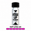 Rise Up Black Label 30 ml bottle on white background with Huff Level 6 of 6