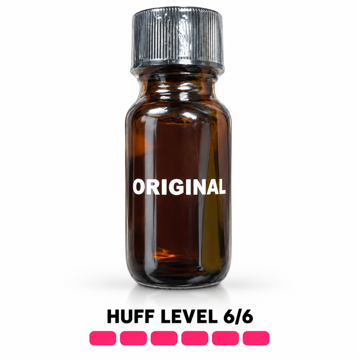 The Slutty Brown Bottle 25 ml on a clean white background, HUFF LEVEL 6/6