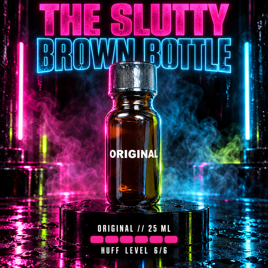 The Slutty Brown Bottle 25 ml HuffSluts campaign image