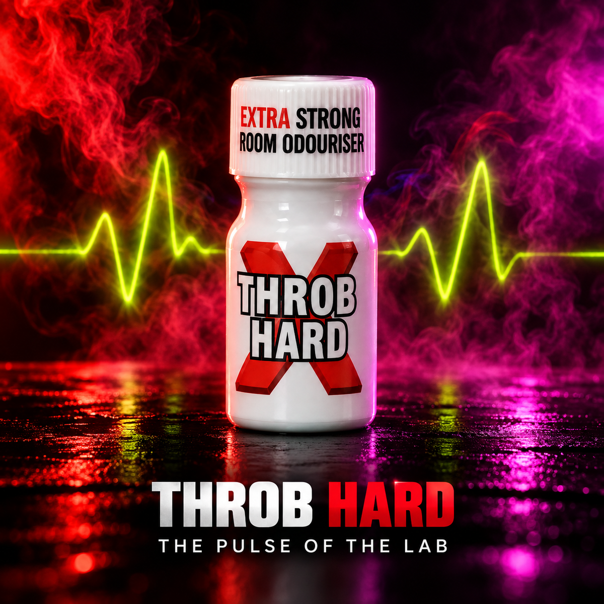 Throb Hard 10 ml neon HuffSluts hero mockup