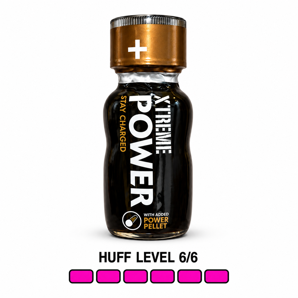 Xtreme Power 22 ml clean product image with six-block pink Huff Level 6 of 6 bar